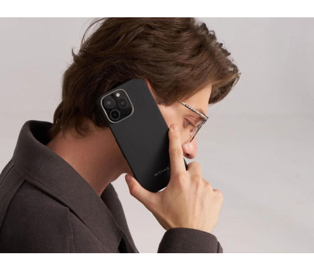 PITAKA Ultra-Slim Case Black/Grey Twill iPhone 16 Pro - 1369564 - zdjęcie 5